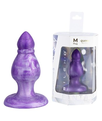 SILEXD - QUEEN PLUG ANAL FANTASY SILICONA LIQUIDA TERMOREACTIVO LILA 9.2 CM