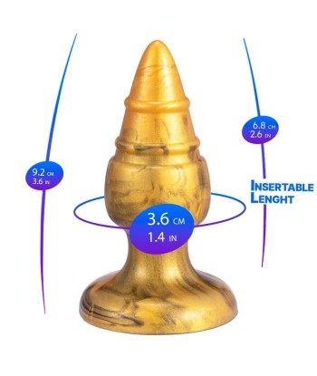 SILEXD - GOLDY PLUG ANAL FANTASY SILICONA LIQUIDA TERMOREACTIVO ORO 9.2 CM