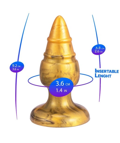 SILEXD - GOLDY PLUG ANAL FANTASY SILICONA LIQUIDA TERMOREACTIVO ORO 9.2 CM