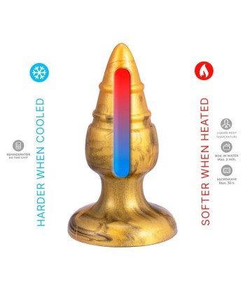 SILEXD - GOLDY PLUG ANAL FANTASY SILICONA LIQUIDA TERMOREACTIVO ORO 9.2 CM