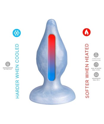SILEXD - DIAMOND PLUG ANAL FANTASY SILICONA LIQUIDA TERMOREACTIVO AZUL PERLA 9.2 CM