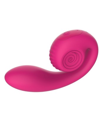 SNAIL VIBE - GIZI LITE VIBRADOR DUAL PUNTO G Y CLÍTORIS ROSA