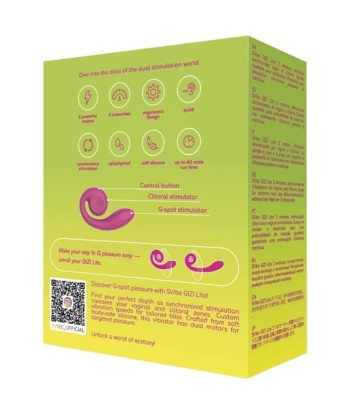 SNAIL VIBE - GIZI LITE VIBRADOR DUAL PUNTO G Y CLÍTORIS ROSA