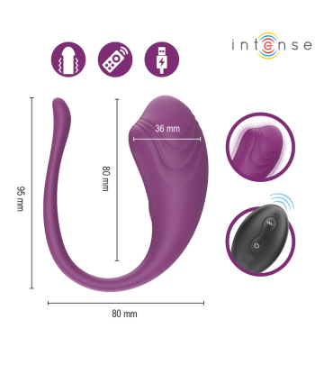 INTENSE - OLIVIA HUEVO VIBRADOR MORADO CONTROL REMOTO