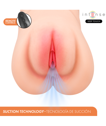 INTENSE DEEP TOUCH - KRISTA MASTURBADOR ANO Y VAGINA CON EFECTO SUCCION, VIBRACION Y VOZ CON CONTROL REMOTO 1.2KG