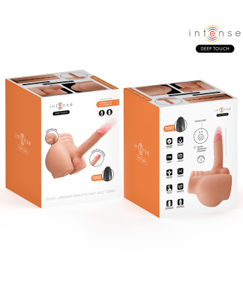 INTENSE DEEP TOUCH - RICHIE TORSO CON ANO Y DILDO REALÍSTICO CON EMPUJE Y VIBRACIÓN CONTROL REMOTO 4.7 KG