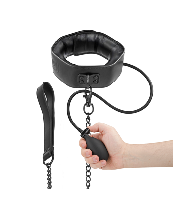 FETISH SUBMISSIVE BONDAGE - COLLAR BONDAGE INFLABLE CON TIRADOR