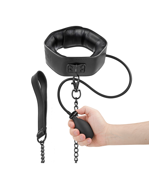 FETISH SUBMISSIVE BONDAGE - COLLAR BONDAGE INFLABLE CON TIRADOR