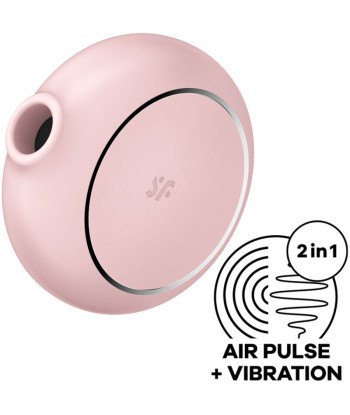 SATISFYER - PRO TO GO 3 ESTIMULADOR Y VIBRADOR DOBLE ROSA