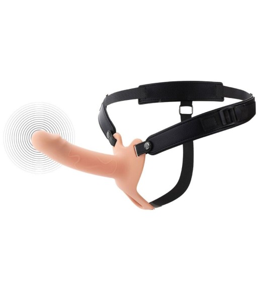 HIDDEN DESIRE - INFERNO STRAP-ON FUNDA PARA PENE CON VIBRACIÓN 16 CM