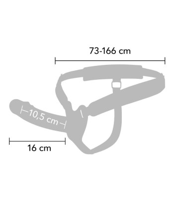 HIDDEN DESIRE - INFERNO STRAP-ON FUNDA PARA PENE CON VIBRACIÓN 16 CM