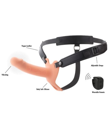 HIDDEN DESIRE - INFERNO STRAP-ON FUNDA PARA PENE CON VIBRACIÓN 16 CM