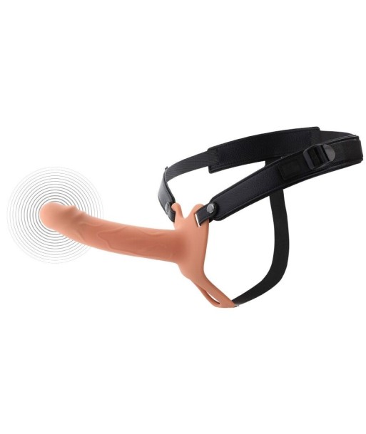 HIDDEN DESIRE - INFERNO STRAP-ON FUNDA PARA PENE CON VIBRACIÓN 18 CM