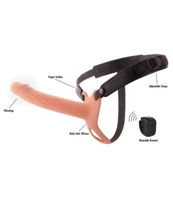 HIDDEN DESIRE - INFERNO STRAP-ON FUNDA PARA PENE CON VIBRACIÓN 20 CM