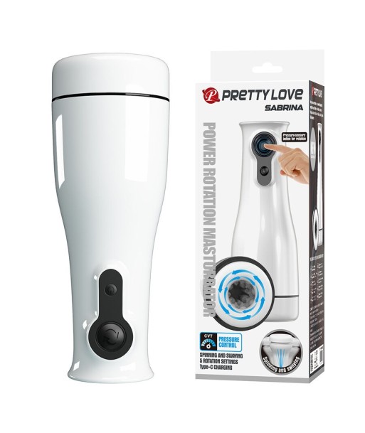 PRETTY LOVE - SABRINA MASTURBADOR MASCULINO CON ROTACIÓN Y BALANCEO