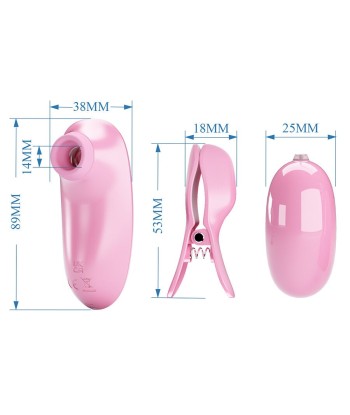 PRETTY LOVE - IMONIE SET MULTIFUNCIONAL 3 EN 1 CON SUCCIONADOR, PEZONES Y CLÍTORIS