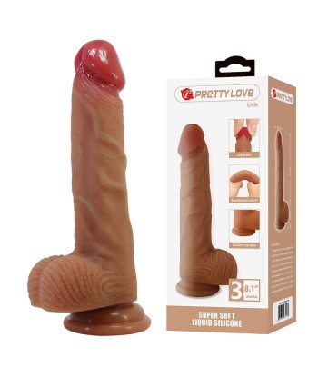 PRETTY LOVE - LISLE DILDO REALÍSTICO CON VENTOSA 20.6 CM -Ø- 4.2 CM
