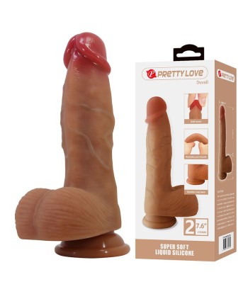 PRETTY LOVE - DUVALL DILDO REALÍSTICO CON VENTOSA 19.3 CM -Ø- 4.5 CM