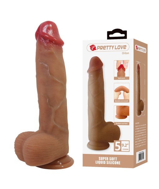 PRETTY LOVE - ORTON DILDO REALÍSTICO CON VENTOSA 23.5 CM -Ø- 4.9 CM