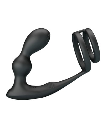 MR PLAY - ANILLO PARA PENE CON PLUG ANAL CON VIBRACIÓN CONTROL REMOTO