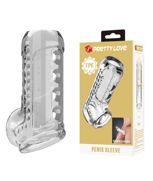 PRETTY LOVE - FUNDA PARA PENE TEXTURIZADA TRANSPARENTE