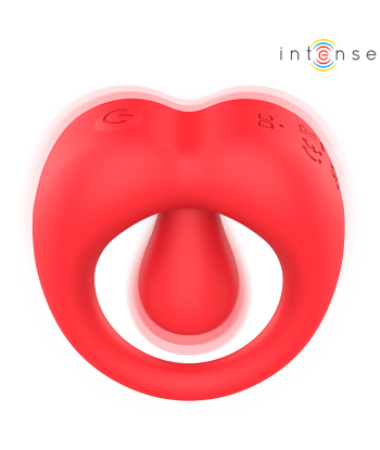 INTENSE - RUSSELL ANILLO VIBRADOR CON ESTIMULACIÓN DE CLÍTORIS ROJO