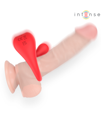 INTENSE - RUSSELL ANILLO VIBRADOR CON ESTIMULACIÓN DE CLÍTORIS ROJO