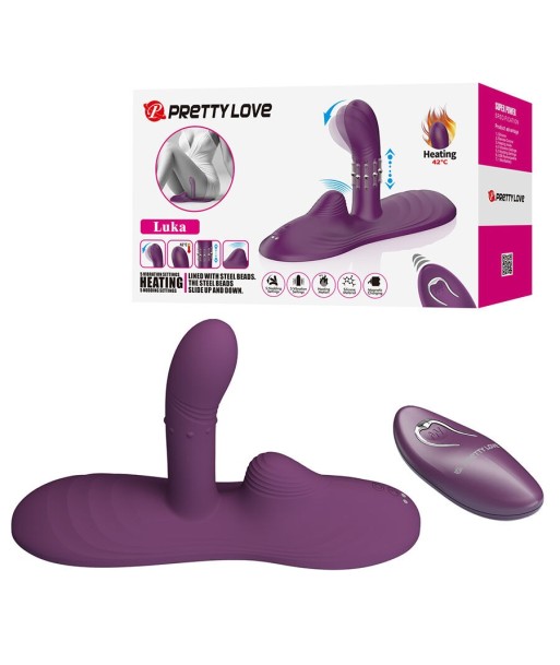 PRETTY LOVE - LUKA SIT-DOWN VIBRADOR CON EFECTO CALOR Y CONTROL REMOTO