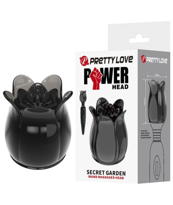 PRETTY LOVE - SECRET GARDEN CABEZAL MASAJEADOR NEGRO