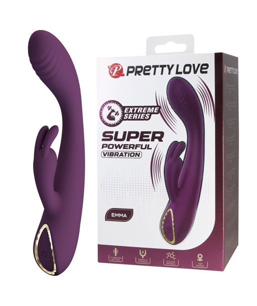 PRETTY LOVE - EMMA VIBRADOR CON ESTIMULADOR RABBIT MORADO
