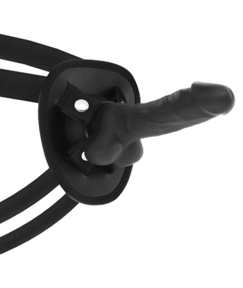 COCK MILLER - ARNÉS DILDO SILICONA DENSITY COCKSIL ARTICULABLE NEGRO 13 CM