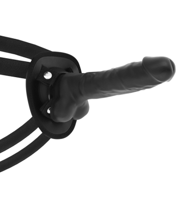 COCK MILLER - ARNÉS SILICONA DENSITY COCKSIL ARTICULABLE NEGRO 18 CM