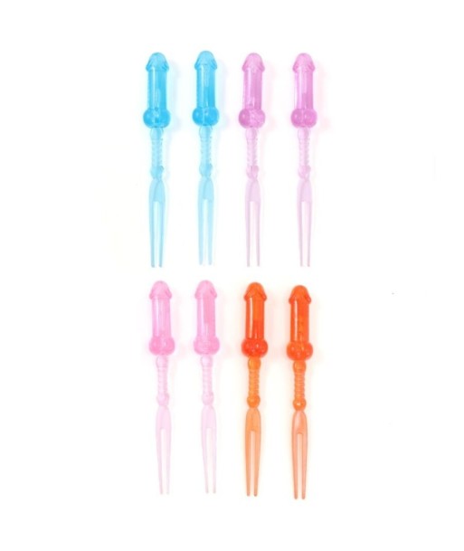 DIABLO PICANTE - PINCHOS DE PENE DE COLORES 8 UNIDADES