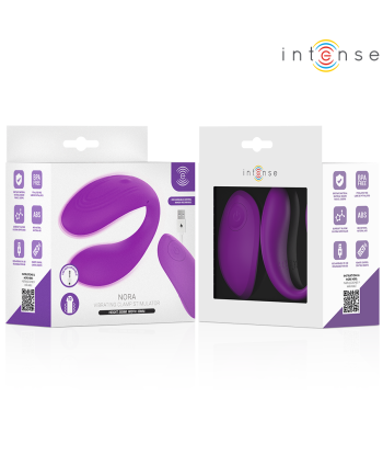 INTENSE - NORA ESTIMULADOR DE PINZA CON VIBRACIÓN MORADO