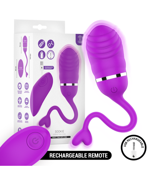 INTENSE - SOOKIE HUEVO VIBRADOR CON CONTROL REMOTO MORADO