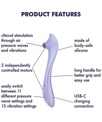 SATISFYER - EASY LOVER VIBRADOR and ESTIMULADOR AIR PULSE