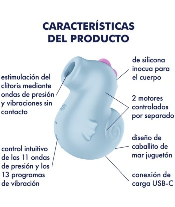 SATISFYER - SEA PONY VIBRADOR and ESTIMULADOR AIR PULSE
