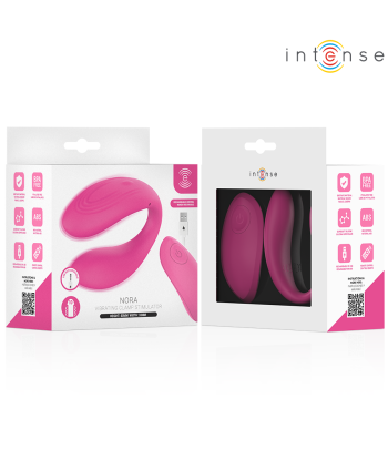 INTENSE - NORA ESTIMULADOR DE PINZA CON VIBRACIÓN ROSA