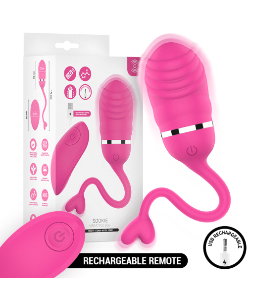 INTENSE - SOOKIE HUEVO VIBRADOR CON CONTROL REMOTO ROSA