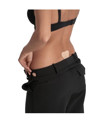 BYE-BRA - TANGA ADHESIVO ENCAJE BEIGE TALLA ÚNICA