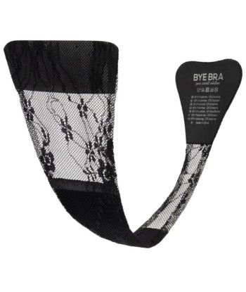 BYE-BRA - TANGA ADHESIVO ENCAJE BEIGE TALLA ÚNICA