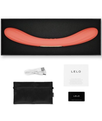 LELO - BOOMERANG VIBRADOR DE DOBLE EXTREMO ROJO CORAL