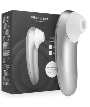 WOMANIZER - PRO VIBRANT ESTIMULADOR DE CLÍTORIS GRIS PLATA