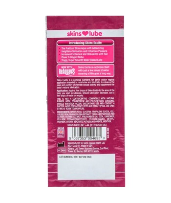 SKINS - EXCITE LUBRICANTE BASE DE AGUA MONODOSIS 5 ML