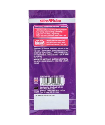 SKINS - FRUITY LUBRICANTE BASE DE AGUA MANGO and FRUTA PASIÓN MONODOSIS 5 ML