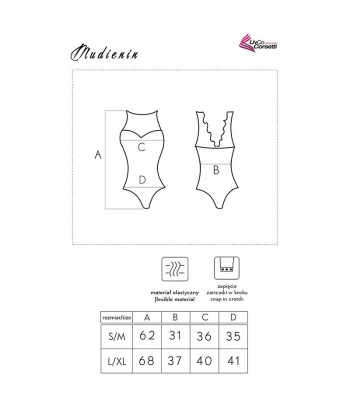 LIVCO CORSETTI FASHION - MUDIENIN LC 90654 BODY NEGRO L-XL