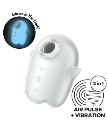 SATISFYER - GLOWING GHOST AIR PULSE and VIBRADOR BLANCO