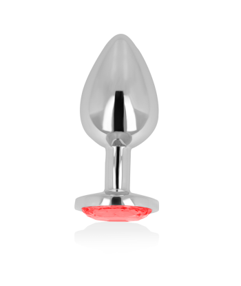OHMAMA - PLUG ANAL CON CRISTAL ROJO 8 CM