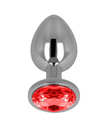 OHMAMA - PLUG ANAL CON CRISTAL ROJO 8 CM