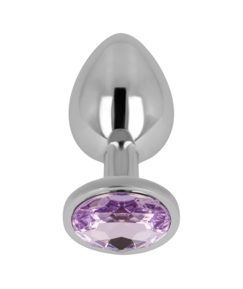 OHMAMA - PLUG ANAL CON CRISTAL VIOLETA 8 CM
